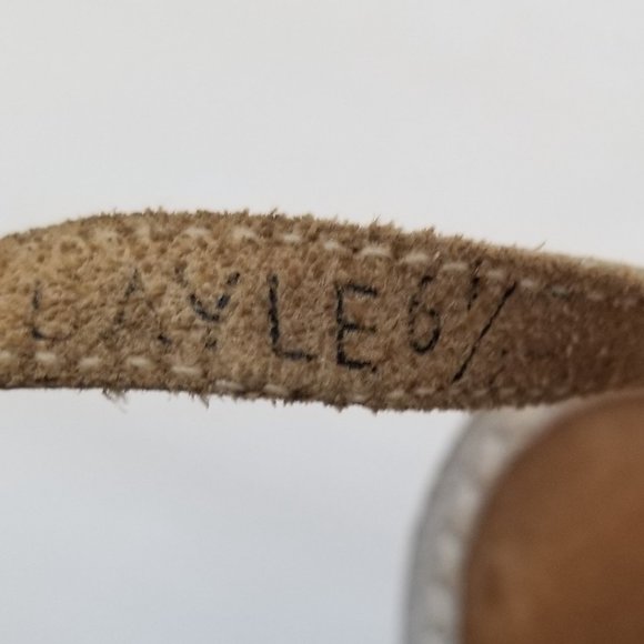 Vintage 70s 80s Womens 6.5 Nine 9 West Native American Inspired Leather Wedge - Picture 9 of 12